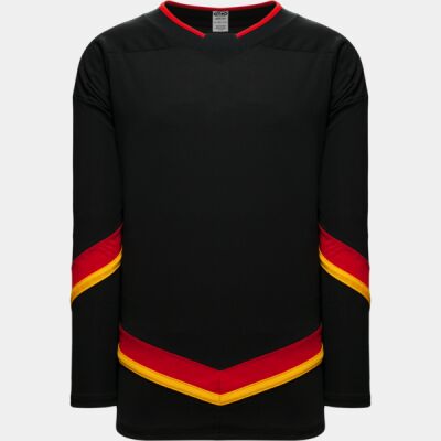 CALGARY REVERSE RETRO BLACK 2021 CUSTOM HOCKEY JERSEY  Thumbnail
