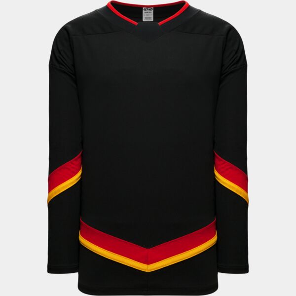 CALGARY REVERSE RETRO BLACK 2021 CUSTOM HOCKEY JERSEY  Thumbnail