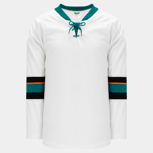 AK SAN JOSE 2013 WHITE CUSTOM HOCKEY JERSEY  Thumbnail