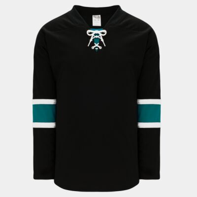 AK SAN JOSE 2008 3RD BLACK CUSTOM HOCKEY JERSEY  Thumbnail