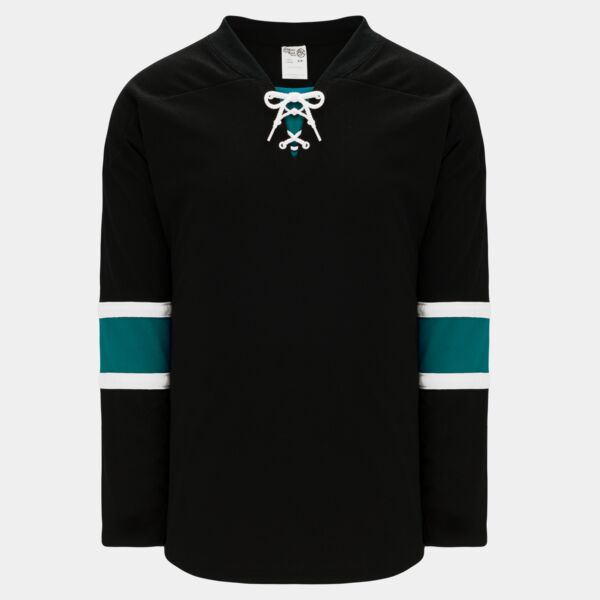 AK SAN JOSE 2008 3RD BLACK CUSTOM HOCKEY JERSEY  Thumbnail